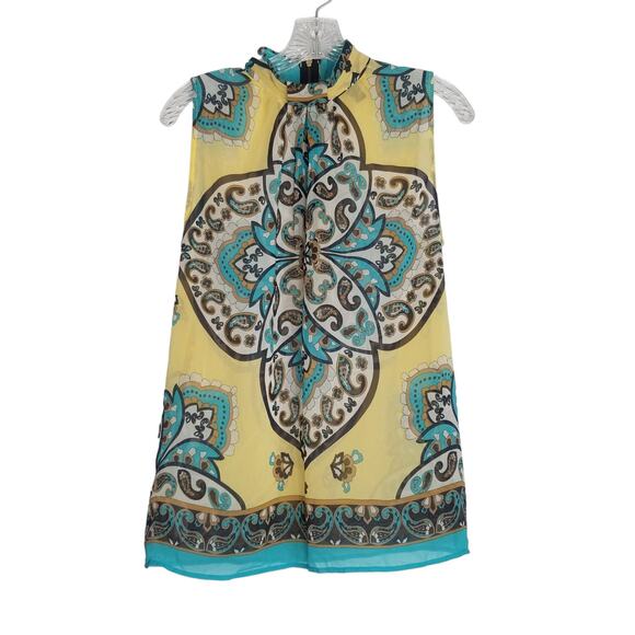 MNG by Mango High Neck Sleeveless Tunic Top, Size M - Picture 1 of 11